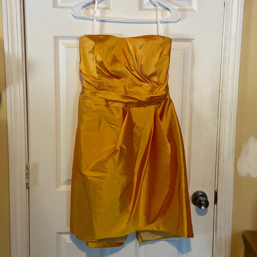 Mango strapless bridesmaid dress